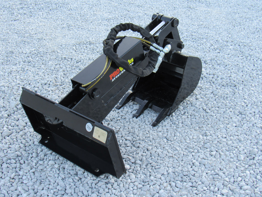 PROWORKS Backhoe Attachment with 12″ Bucket Fits Mini Skid Steer