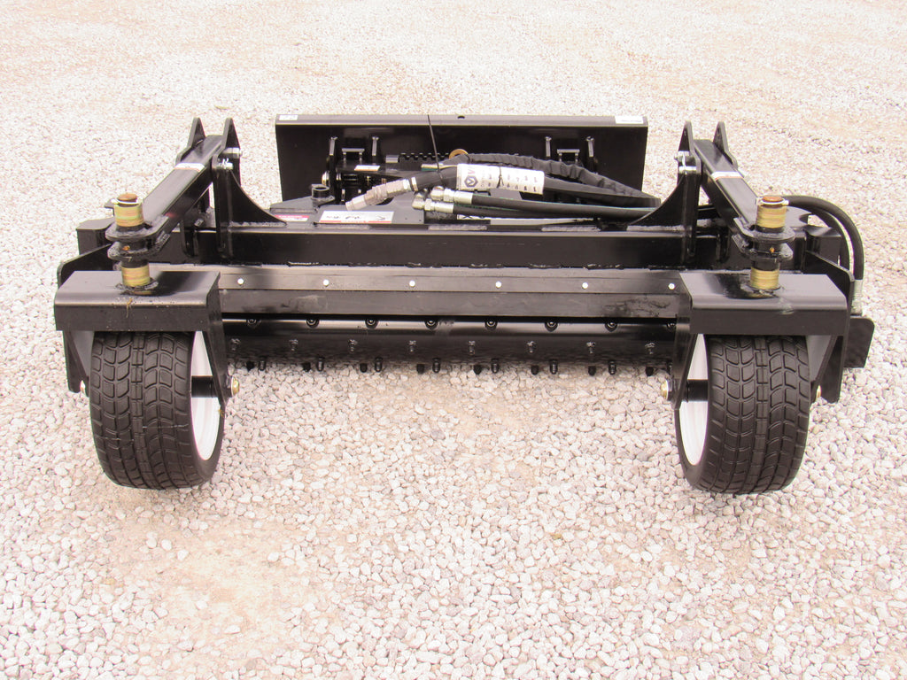 72″ Virnig Manual Angle Power Rake Attachment Fits Skid Steer